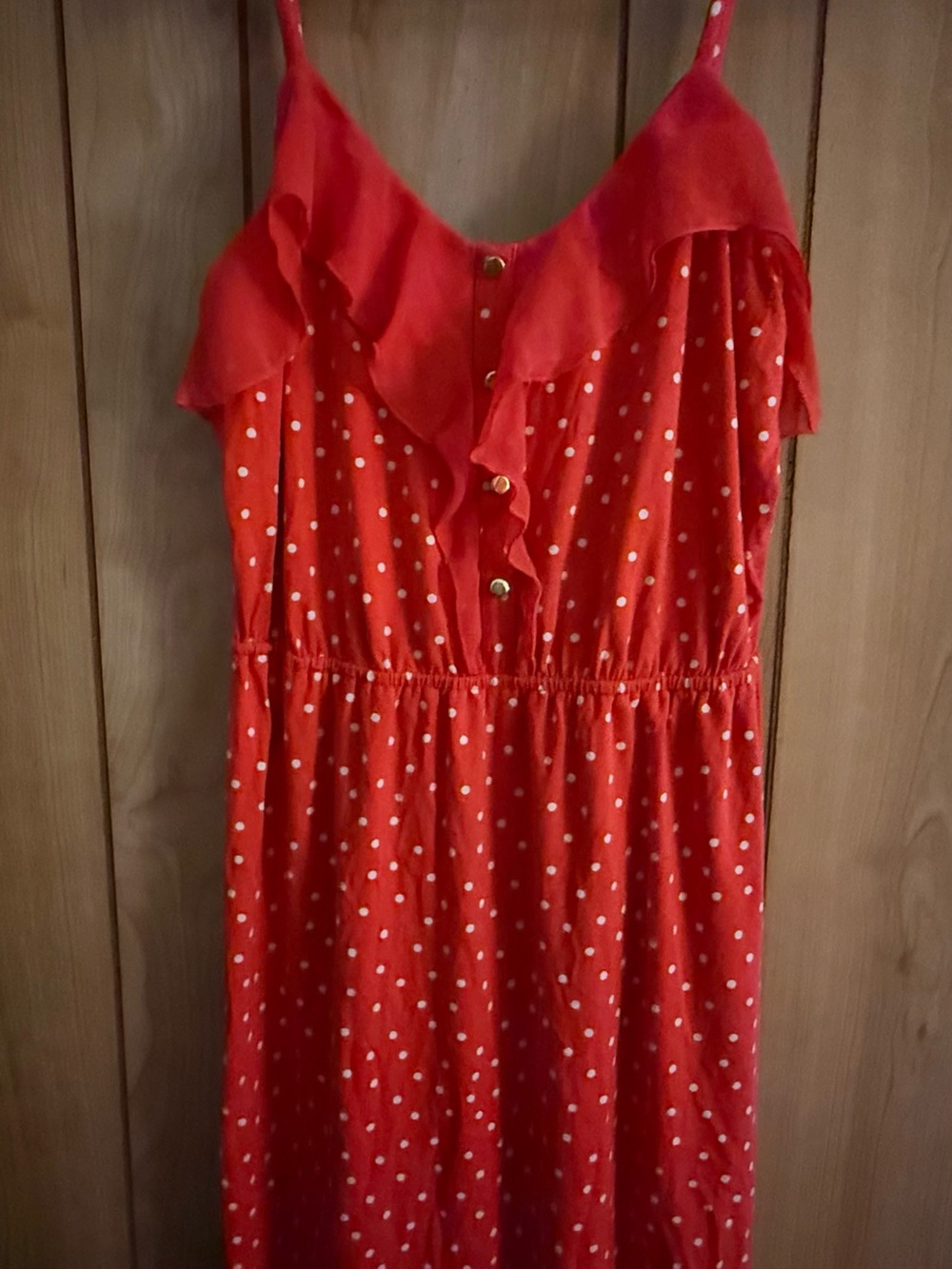 Women’s Red Polka Dot Ruffle Sundress